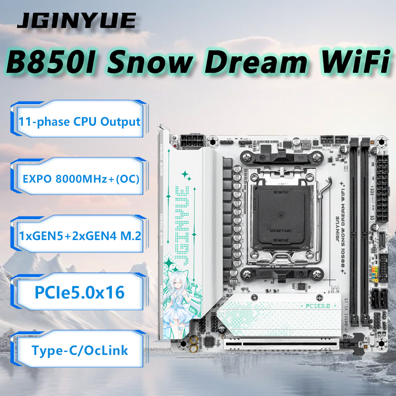 Scheda Madre WiFi JGINYUE B850 - Nas Motherboard 8 Sata Mini Itx recensione e prezzo